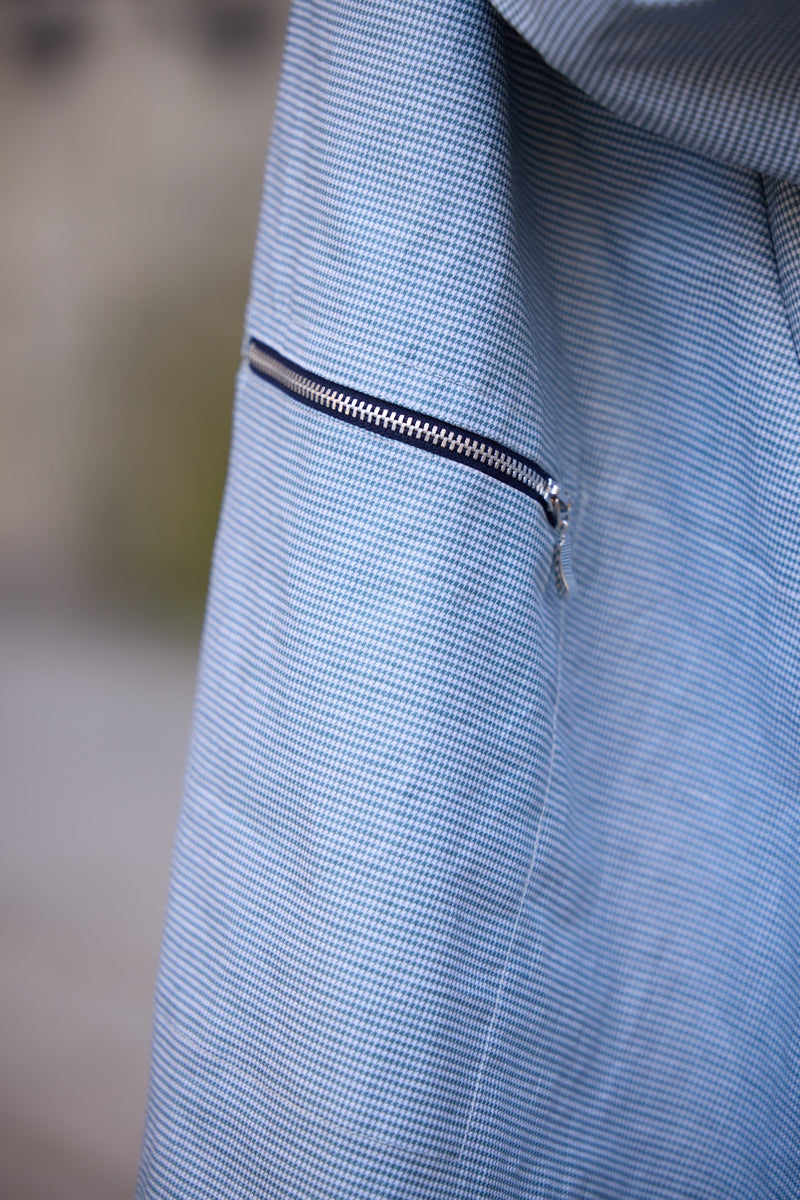 PARKA ZEPHYR EN LIN DÉPERLANT VICHY CIEL