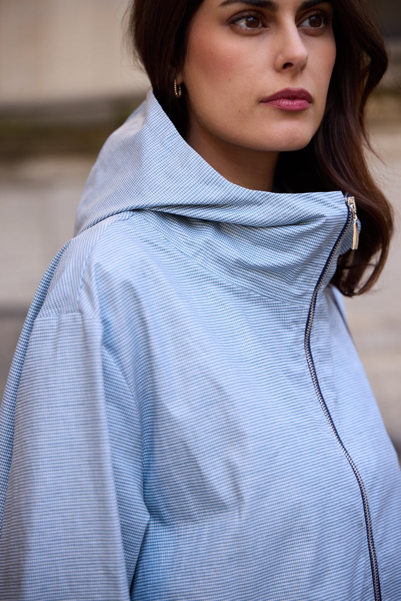 PARKA ZEPHYR EN LIN DÉPERLANT VICHY CIEL