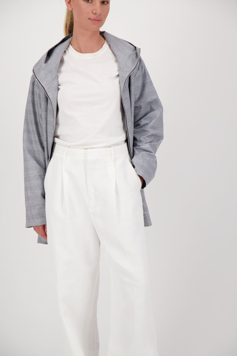 PARKA ZEPHYR EN LIN DÉPERLANT PRINCE DE GALLES