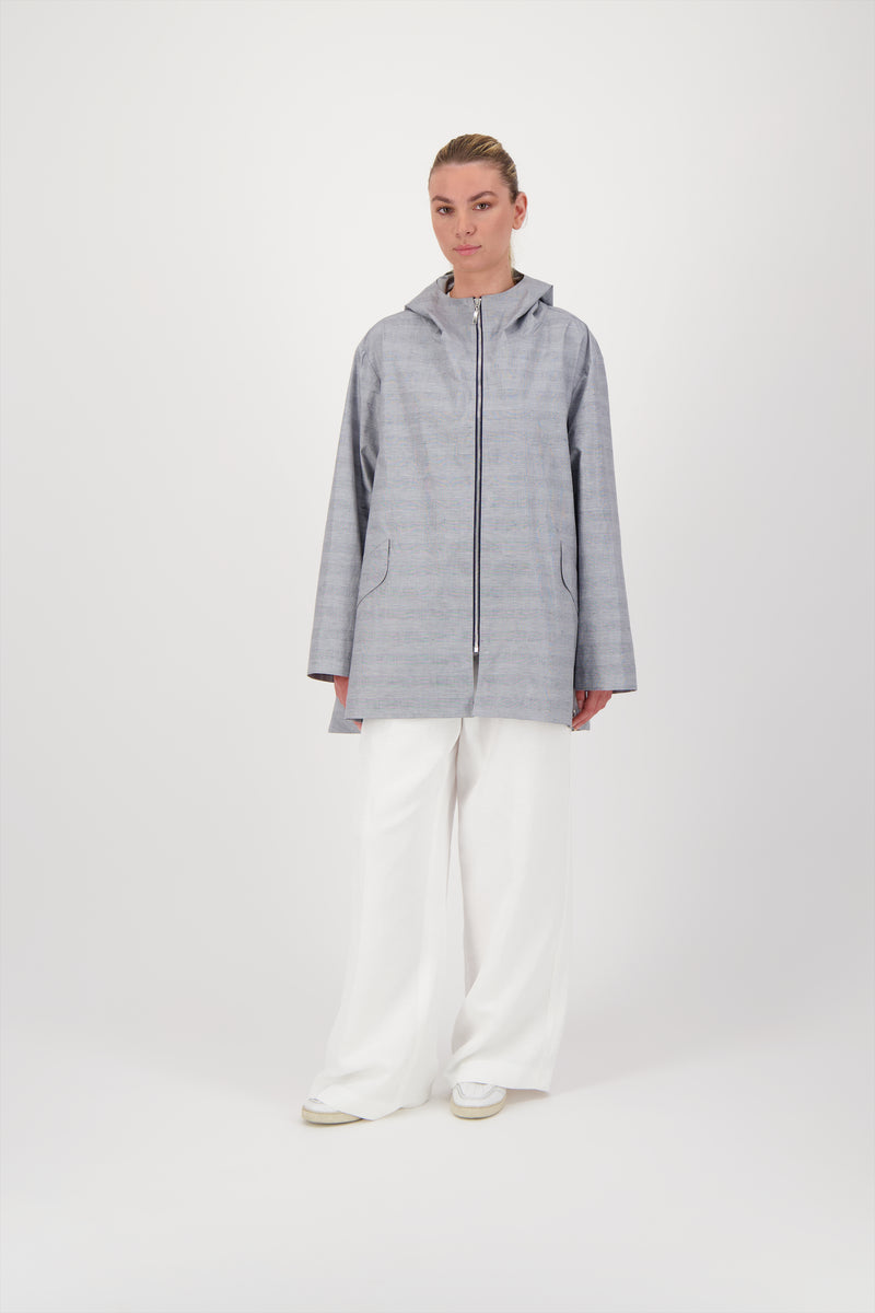 PARKA ZEPHYR EN LIN DÉPERLANT PRINCE DE GALLES