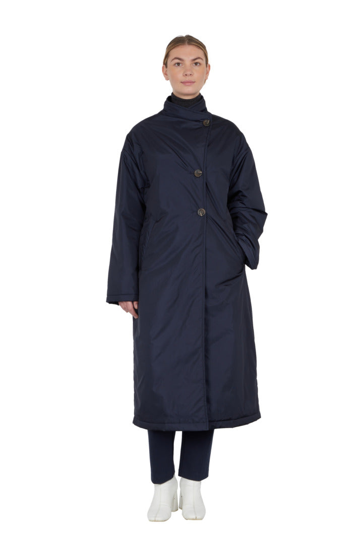MANTEAU OUATINE ADELE en polyamide coloris navy