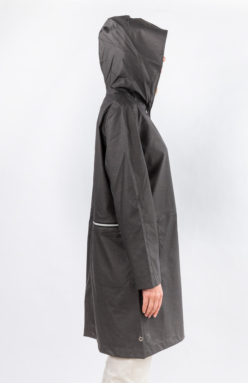 PARKA JOSÉPHINE EN COTON IMPERMÉABLE GRIS