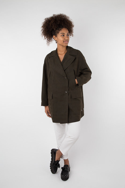 CABAN SALOME, in bronze-coloured water-repellent cotton