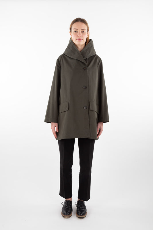 TATIANA PARKA, water-repellent cotton, bronze, blueblack