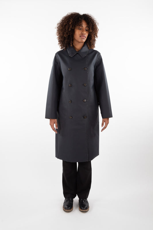 MANTEAU UGO en laine coloris navy