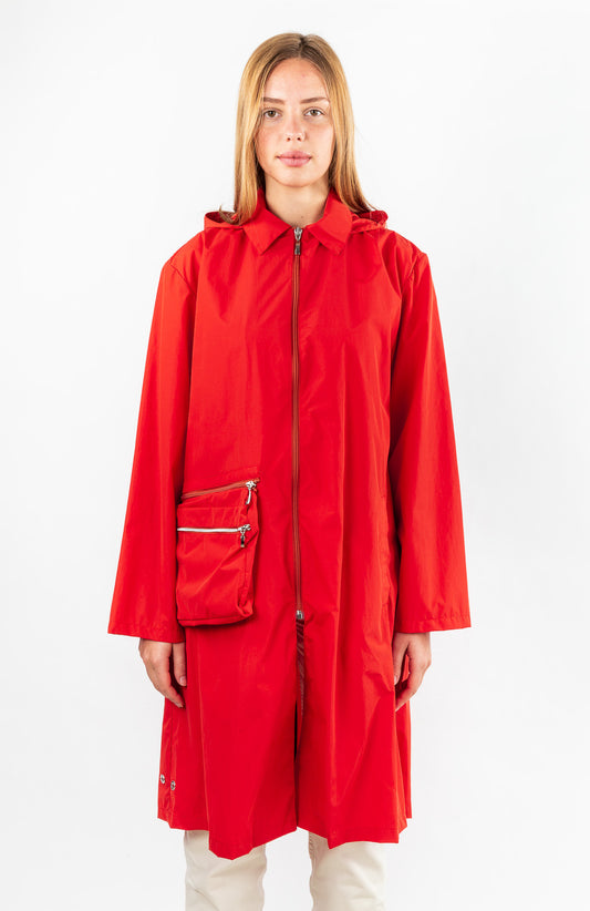PARKA ROMY en polyamide imperméable rouge