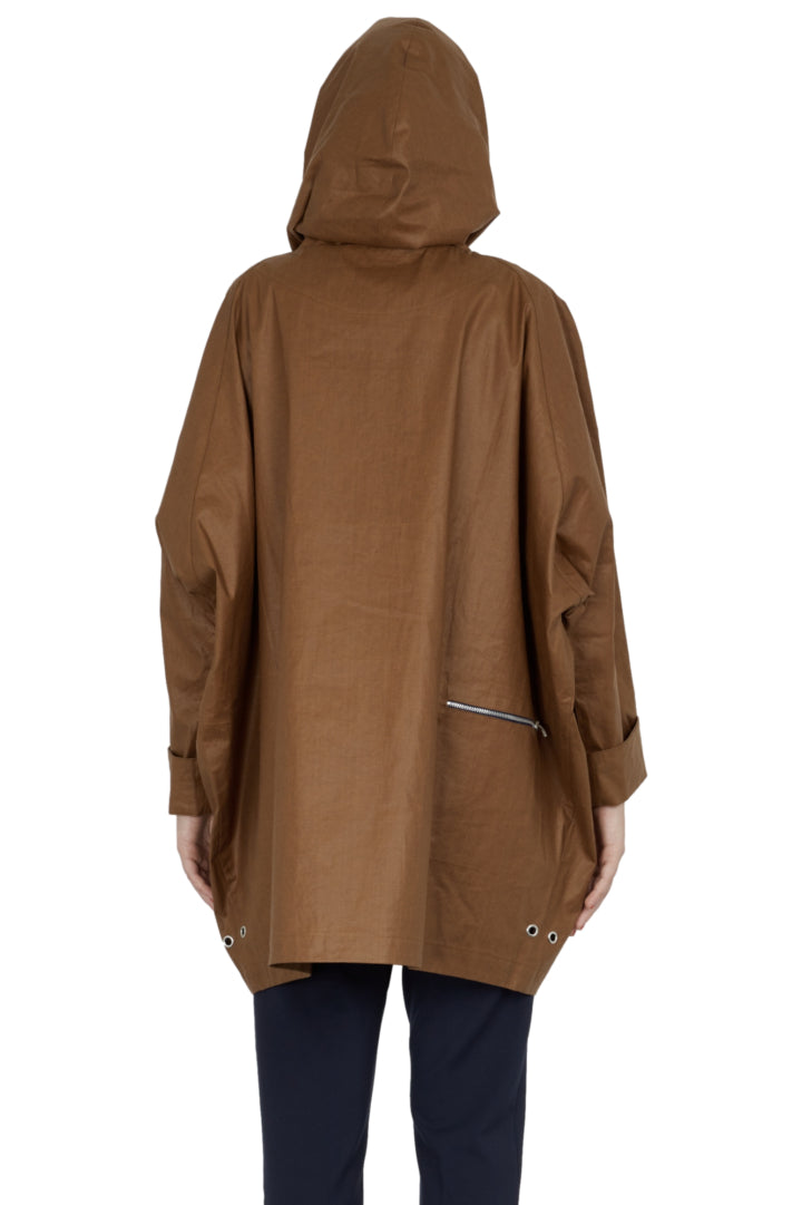 PARKA PAOLA en lin déperlant, disponible en coloris tabac, argile