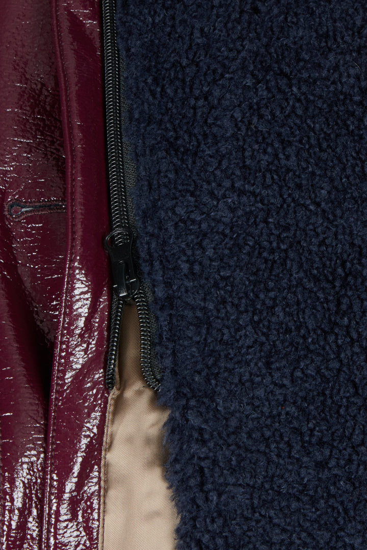 PARKA VERONA en vinyle imperméable, coloris aubergine