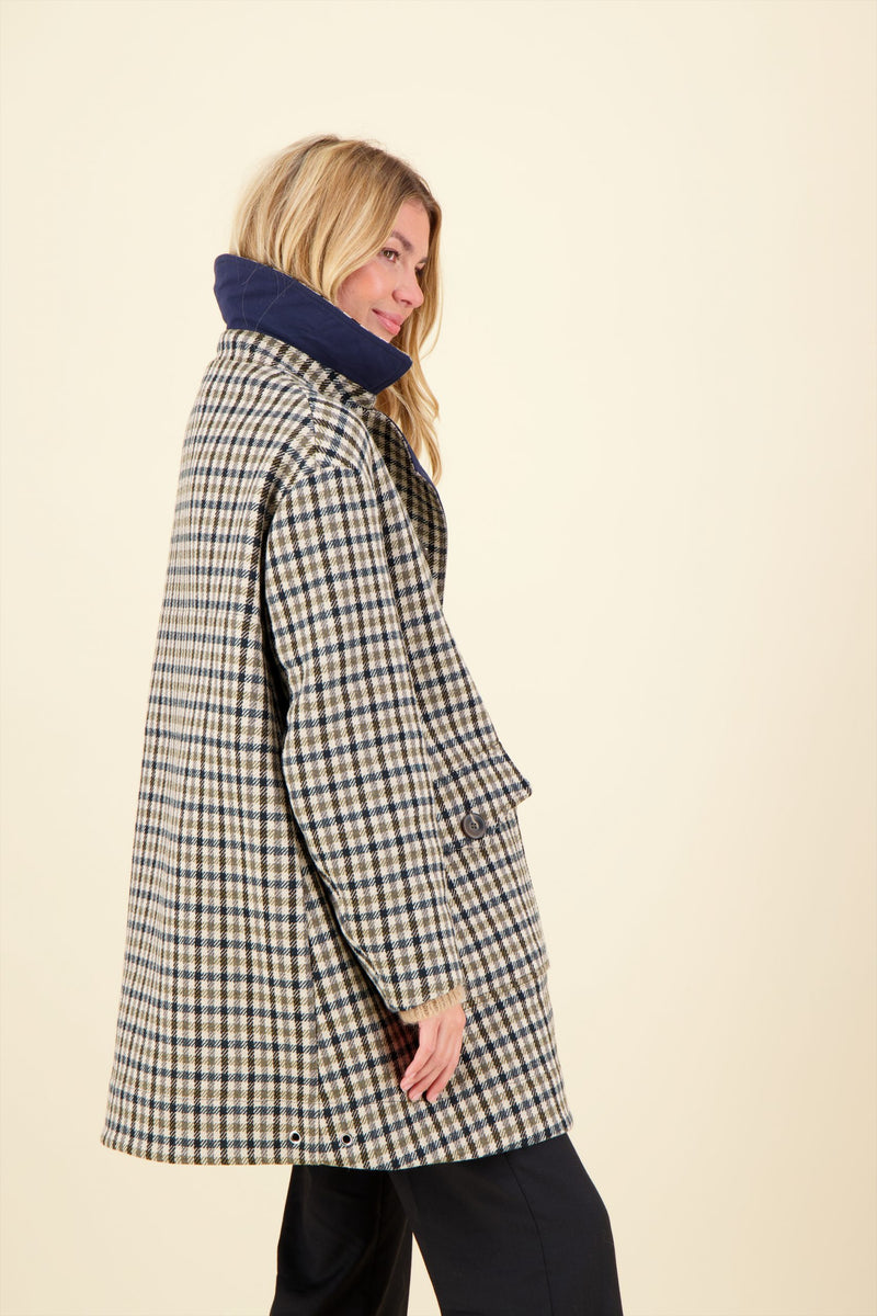 CABAN BAHIA en lainage prince de galles