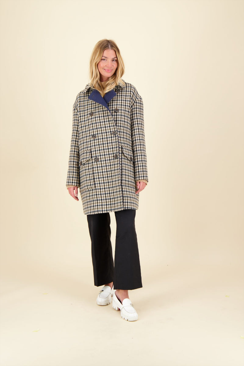 CABAN BAHIA en lainage prince de galles