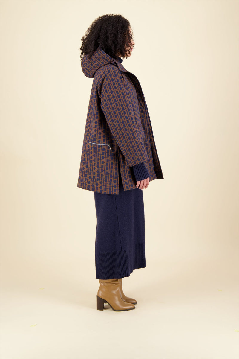 PARKA INAYA en coton imperméable avec imprimé exclusif et doublure en fausse fourrure