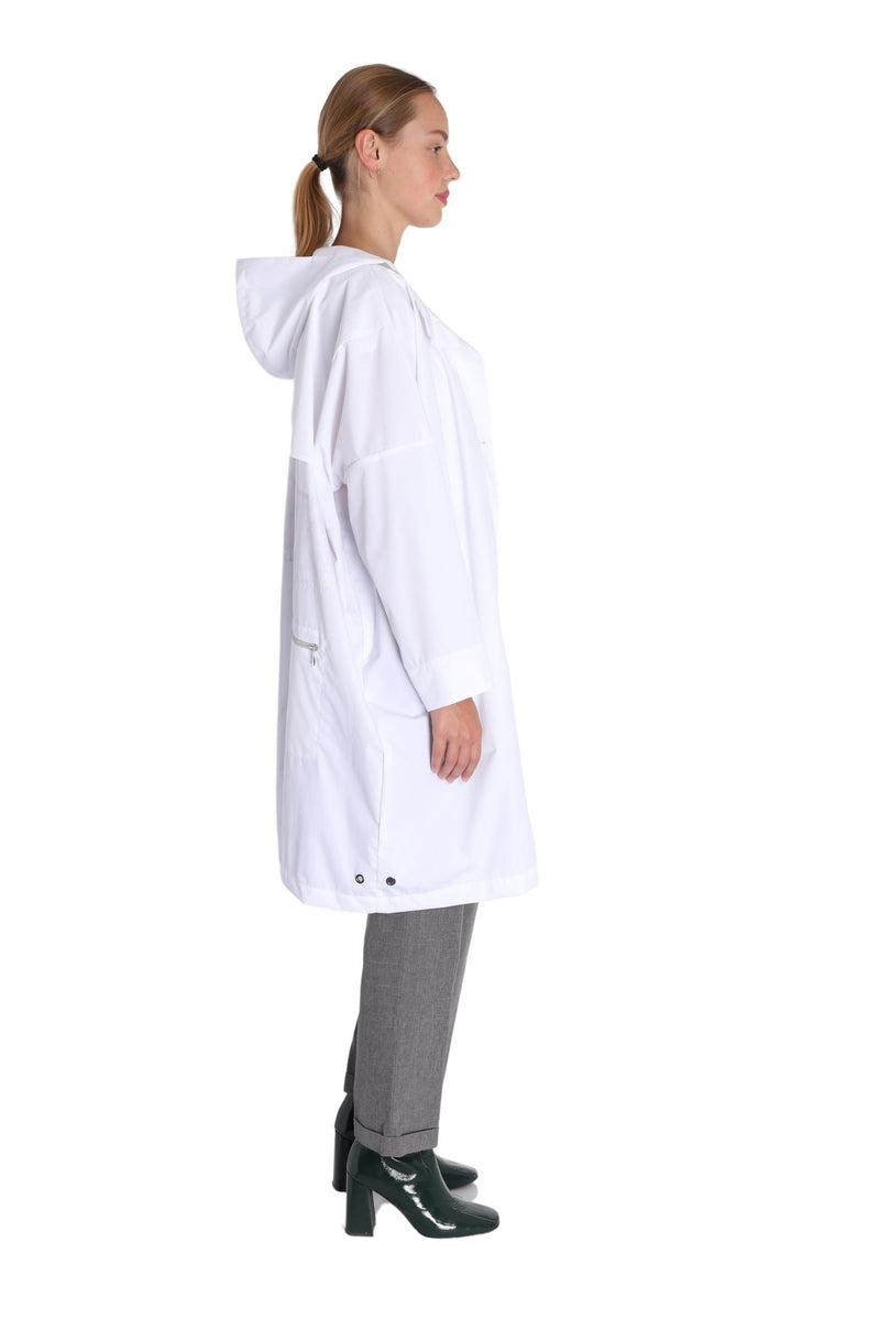 PARKA TANIA en polyamide déperlante coloris blanc