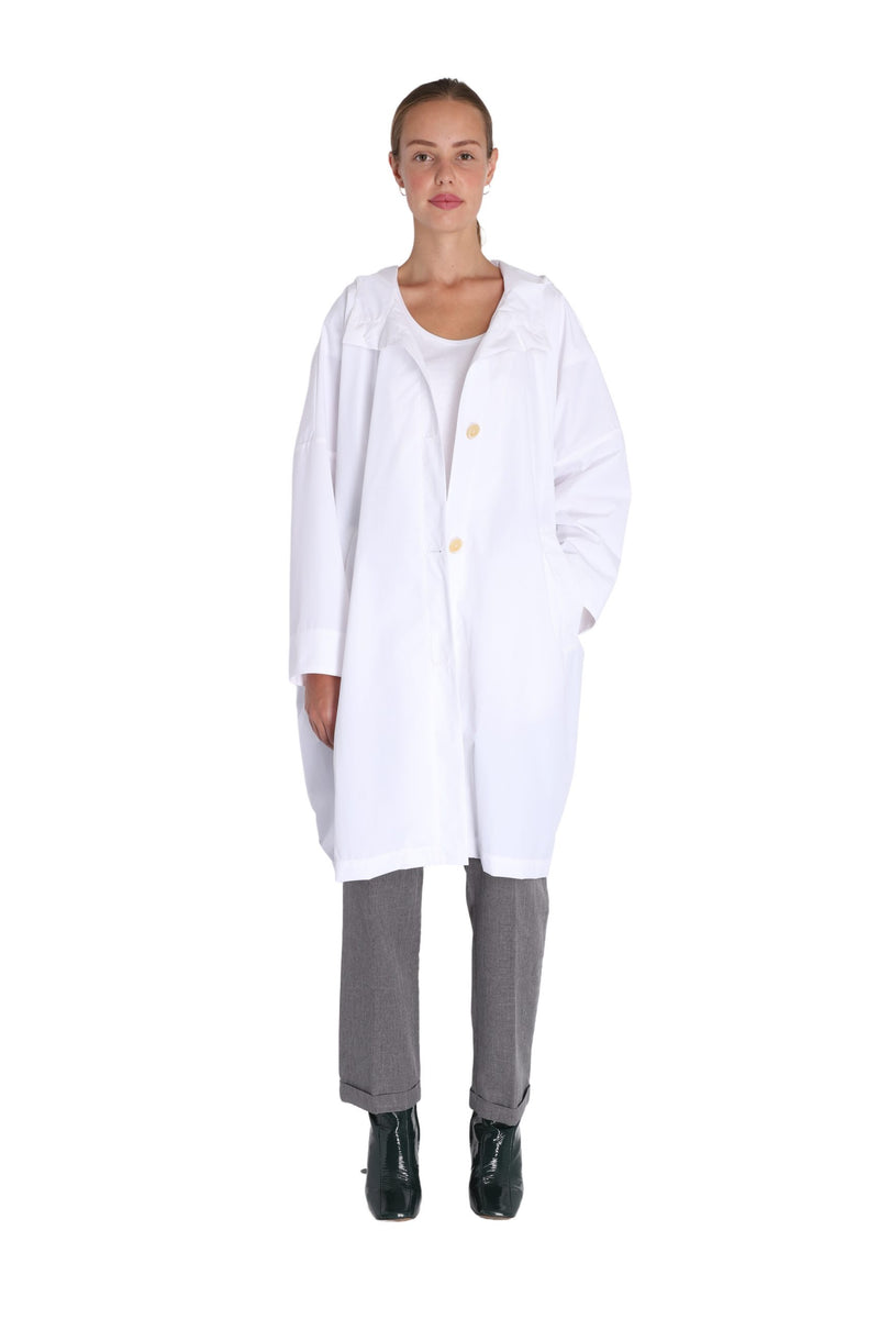 PARKA TANIA en polyamide déperlante coloris blanc